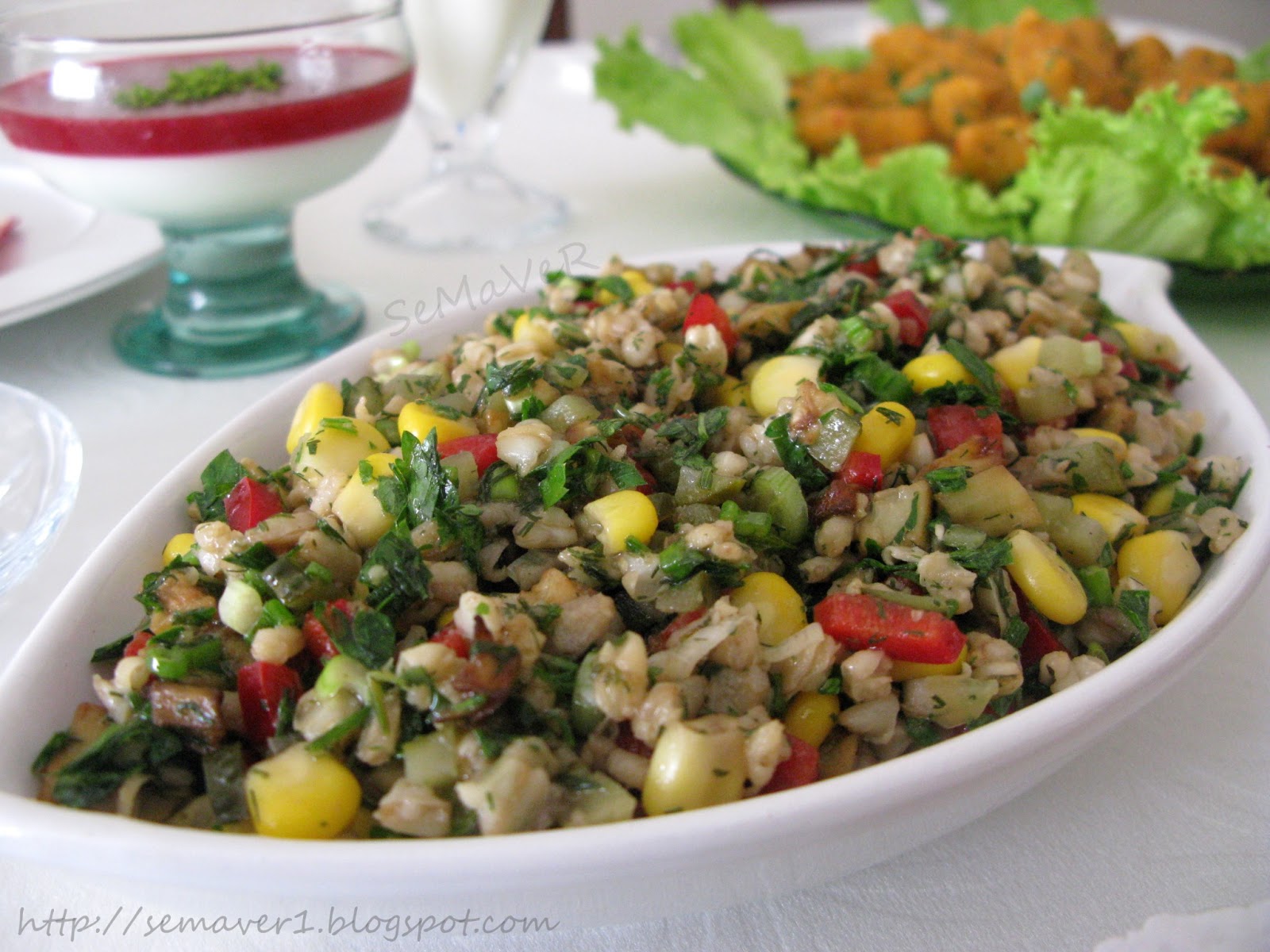 Kavrulmuş Cevizli Buğday Salatası - 6