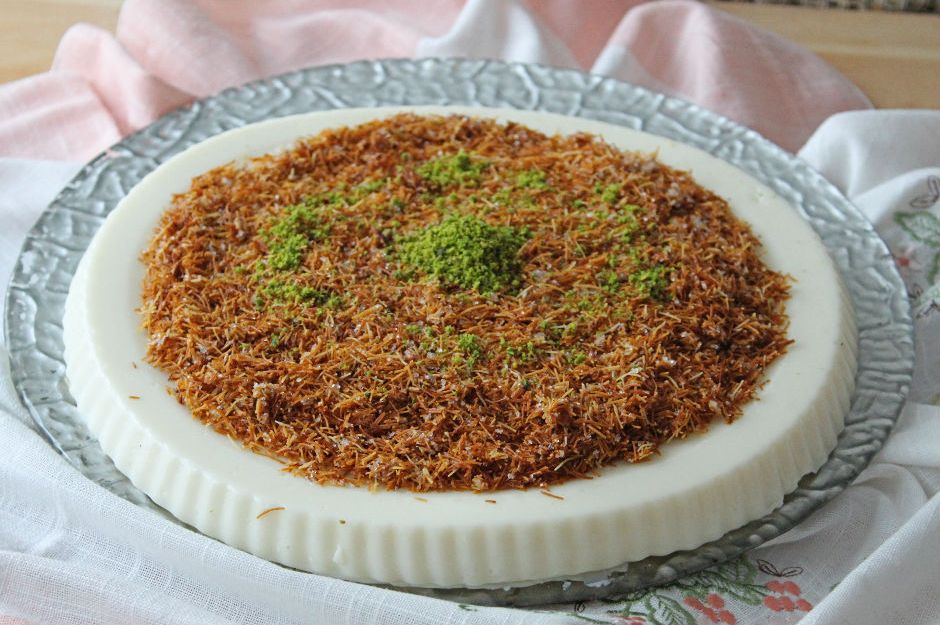 Tart Kalıbında Kadayıflı Muhallebi Tarifi - 2